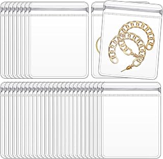 GSXRB PVC Anti Tarnish Jewelry Bags,Jewelry Bags Clear Plastic. Jewelry Pouch for Jewelry Rings and Earrings (100 pcs，3.14x4.72 inches)