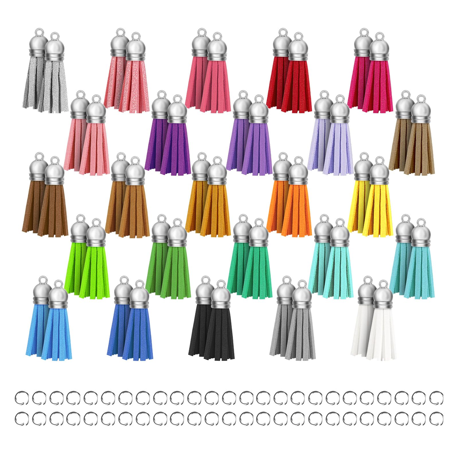 Youbay Key Chain Tassel Charm Jewelry Making 25 Colors | Leather Tassel Keychain