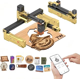 Artilume T1 Foldable Laser Engraver 7000mW Laser Engraving Machine | Portable Laser Cutter,APP Control,200x150mm Work Area,0.01mm Precision Laser Engraver Machine for Wood,Leather,Acrylic,Metal