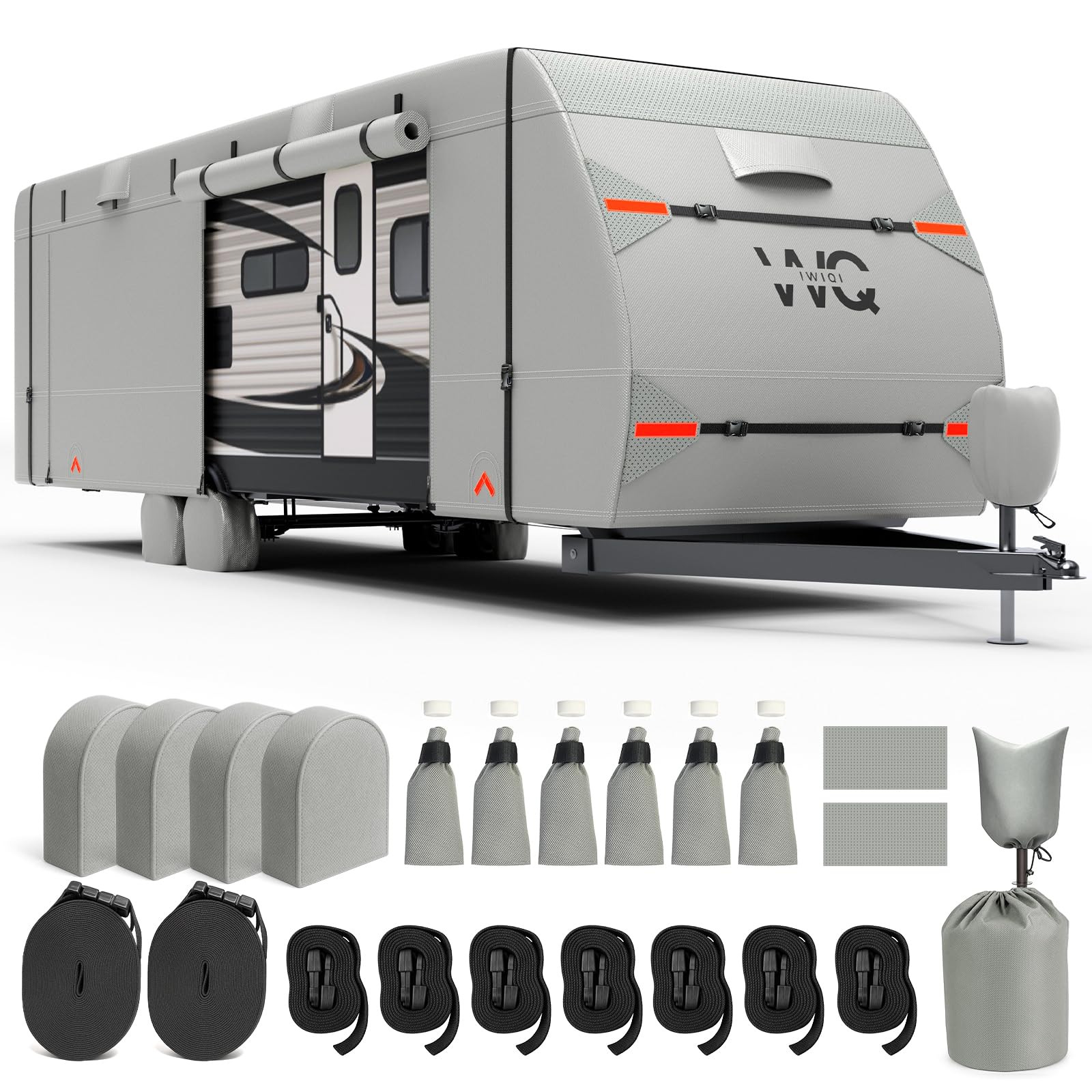 IWIQI RV Cover, 7-Layer Top Travel Trailer Cover Fits 20-22FT Campers | Waterpro
