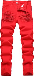 Men's Ripped Jeans Slim Fit Stretch Jeans Distressed Fashion Comfort Pants