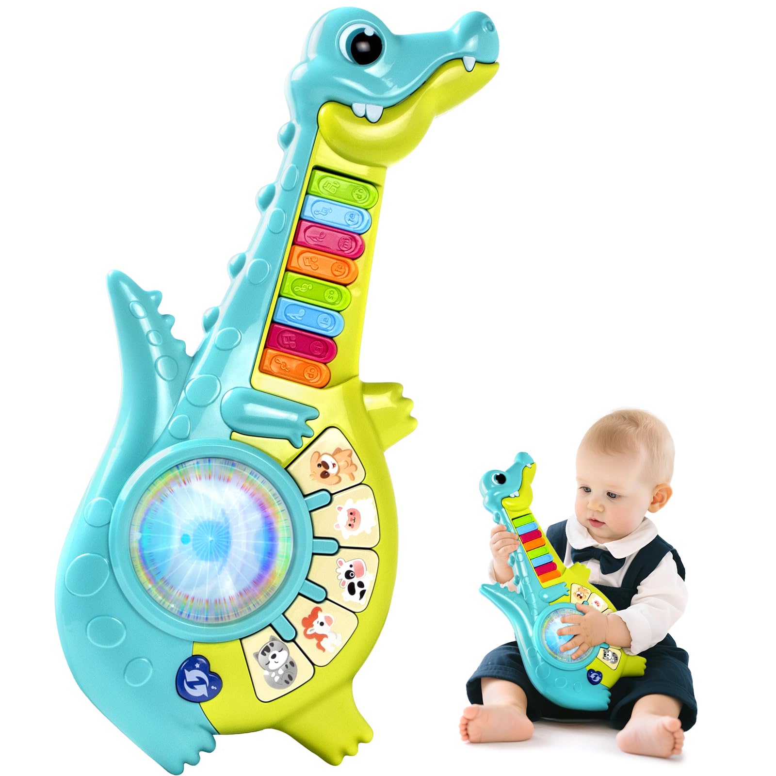 Marstone Piano Guitar Musical Toys for 1-3 Year Old Boys Girls | Animal Sound Ed