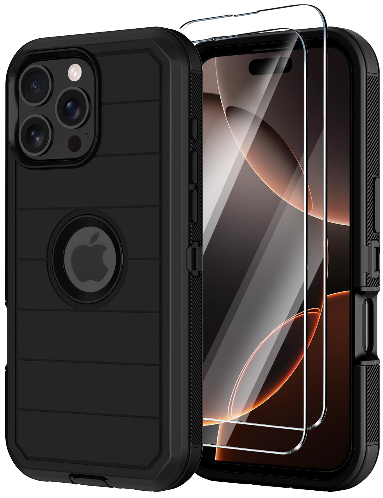 for iPhone 16 Pro Max Case with Screen Protector,Heavy Duty 3-Layer Military Gra
