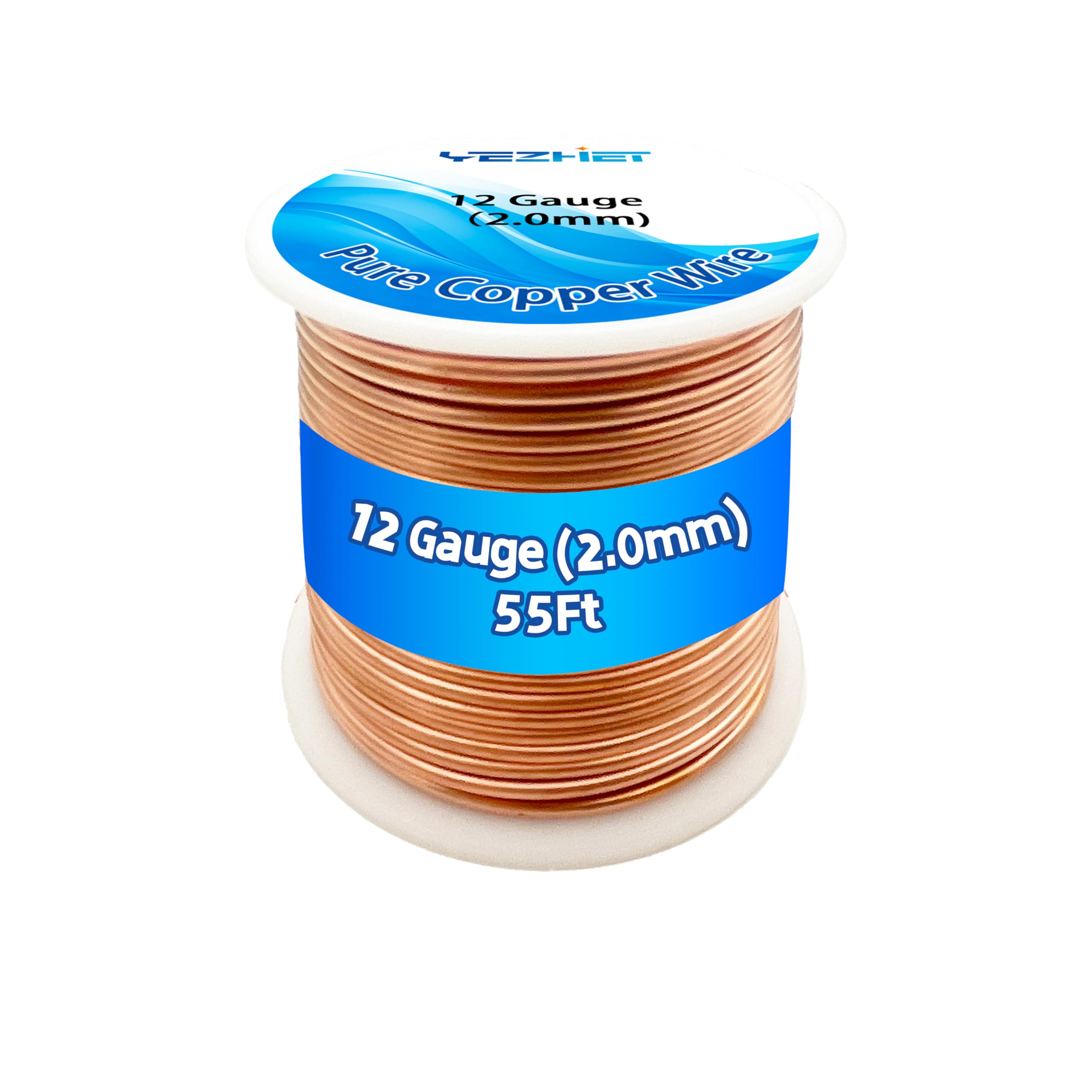 99.9% Solid Bare Copper Wire(12 Gauge, 2.05MM), Dead Soft, 1 Pound Spool Pure Co