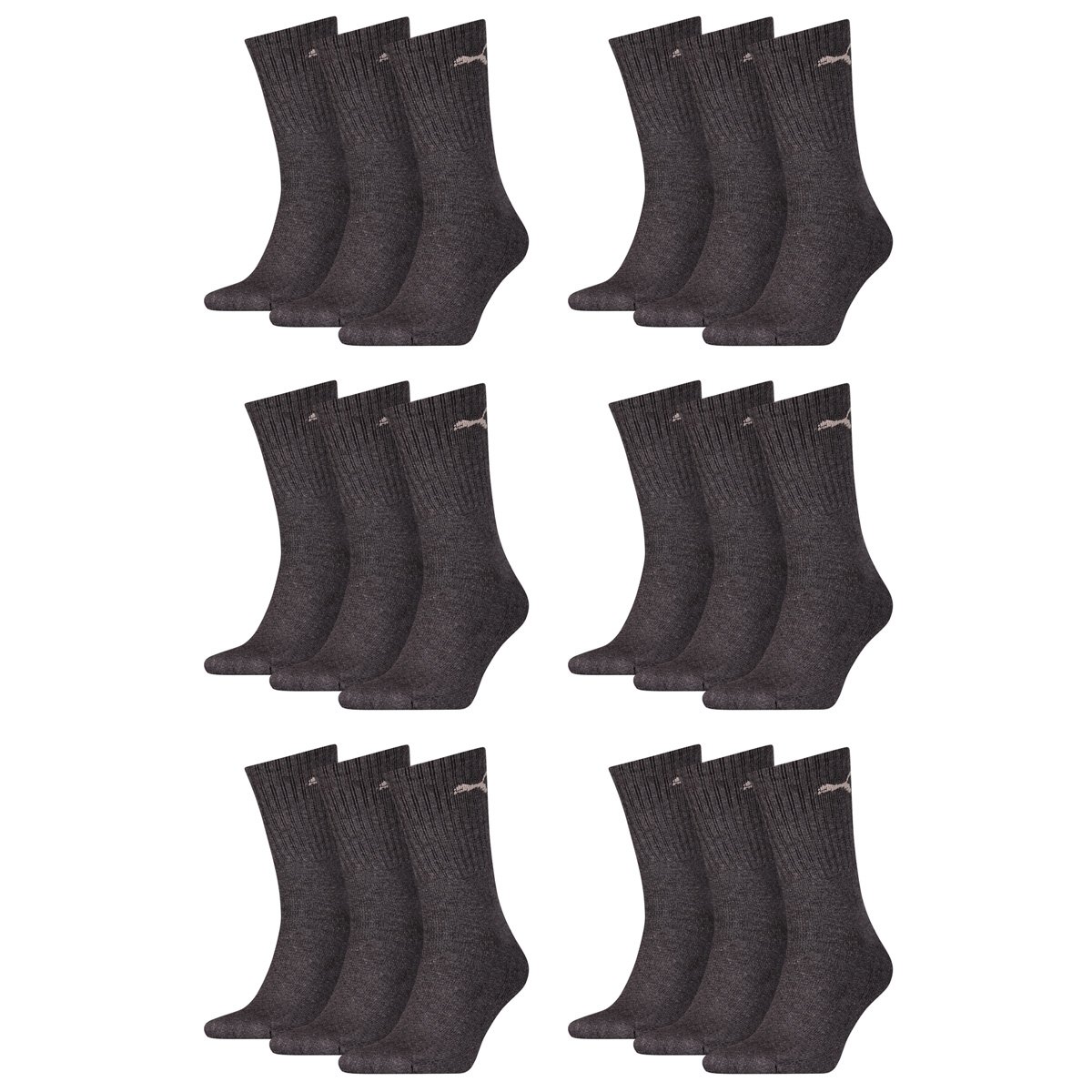 PUMA 3 Pairs Unisex Striped Low Top Sports Socks