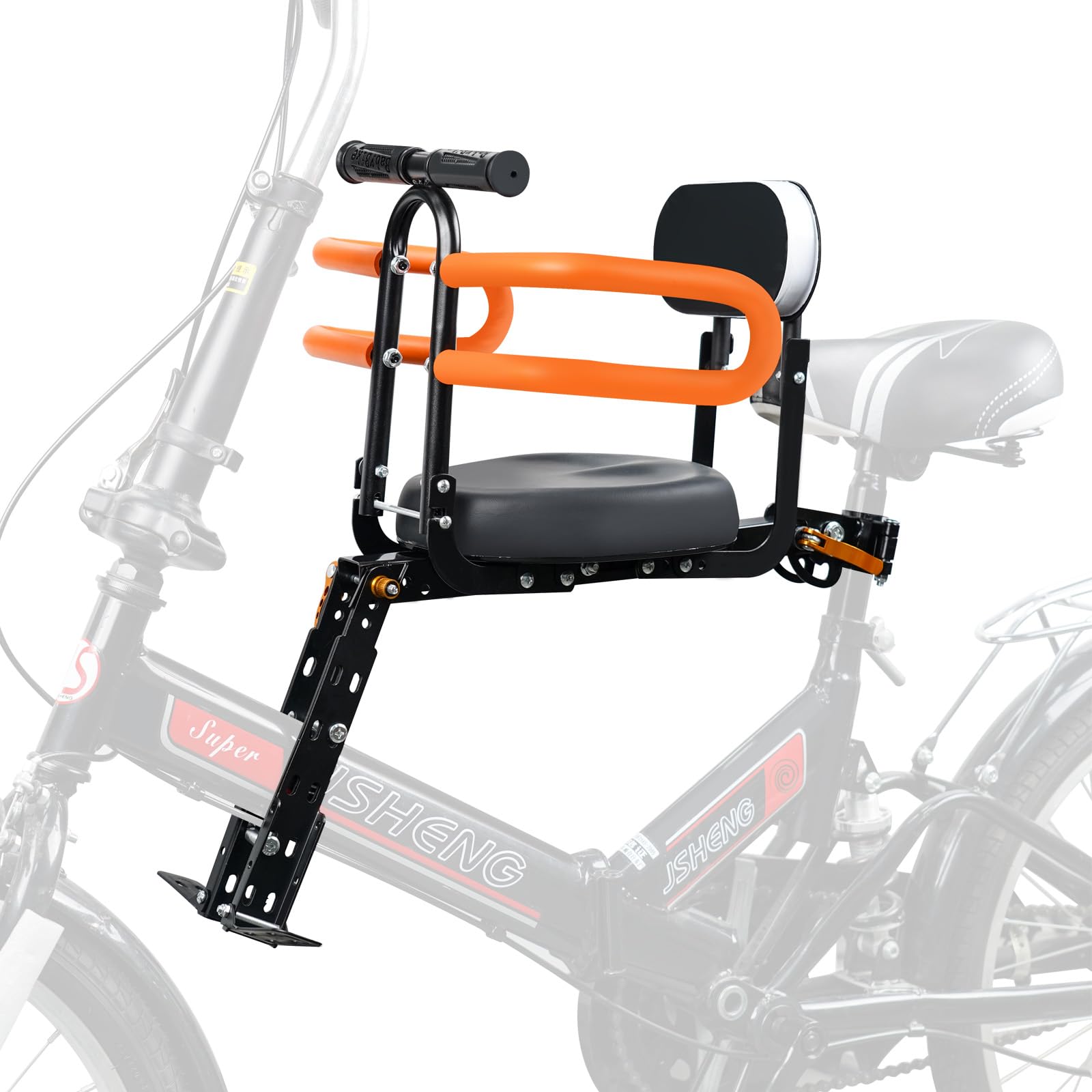 XIEEIX Child Bike Seat, Portable Retractable Foldable Front Mounted Kids Bike Se