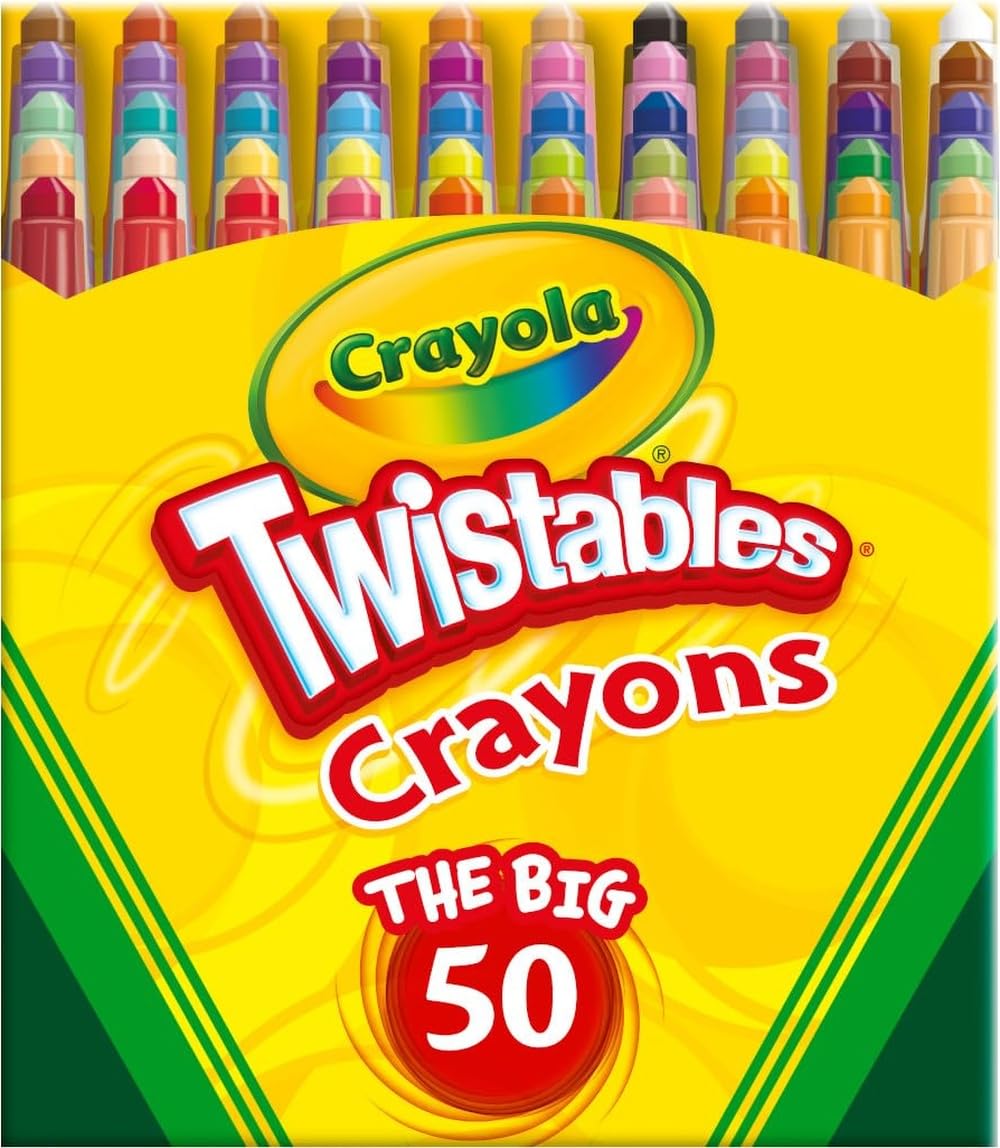 Crayola Mini Twistables Crayons for Kids (50ct), Cute Back to School Supplies fo