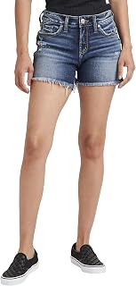 Silver Jeans Co. Women's Suki Mid Rise Curvy Fit Short