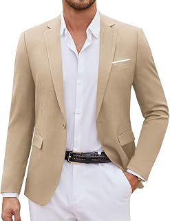 COOFANDY Chaqueta casual para hombre, chaqueta deportiva con un botón, chaquetas deportivas ligeras de negocios