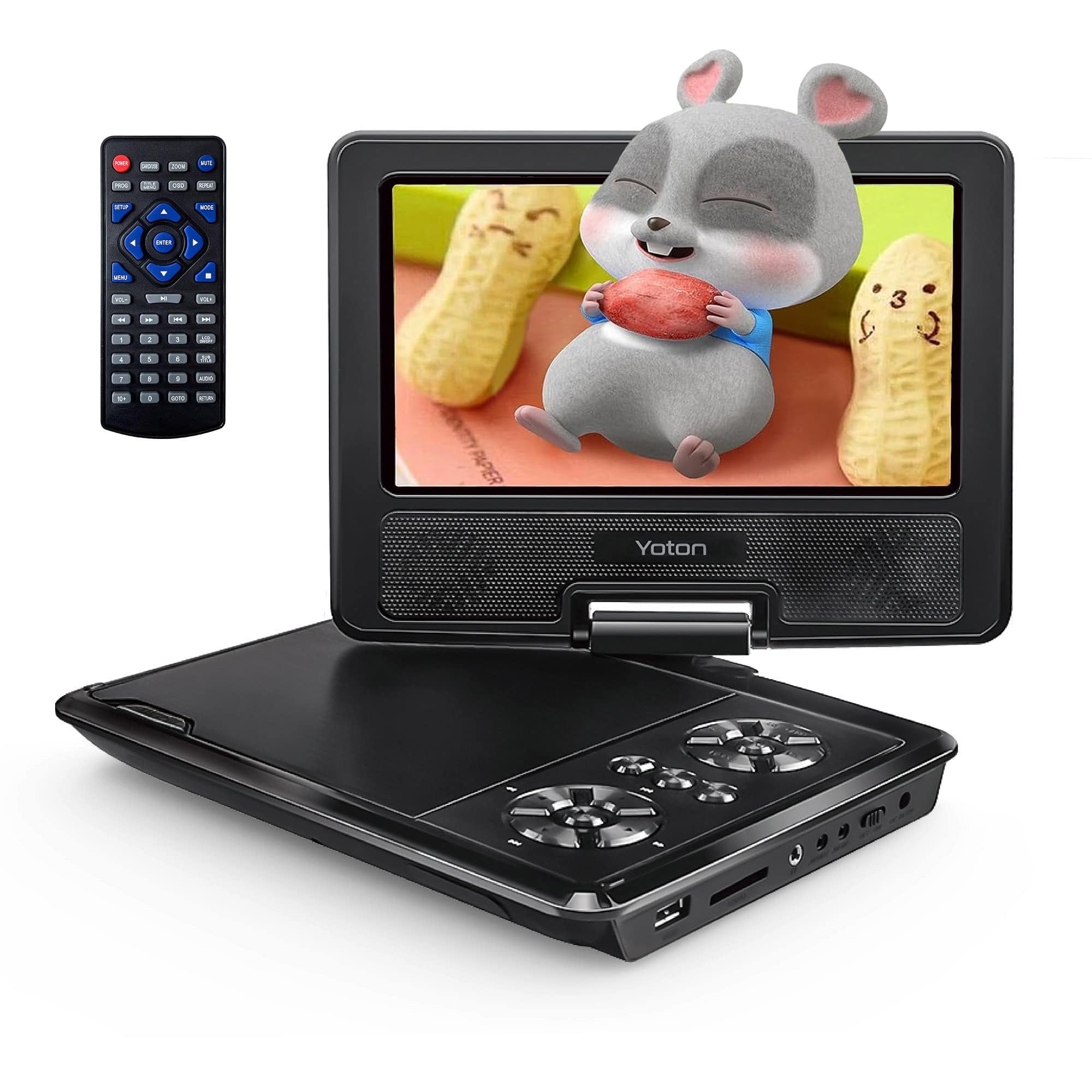 YOTON 9.5" Portable DVD Player, 7.5" Swivel Screen, Kids Car Travel, Black | 4–6
