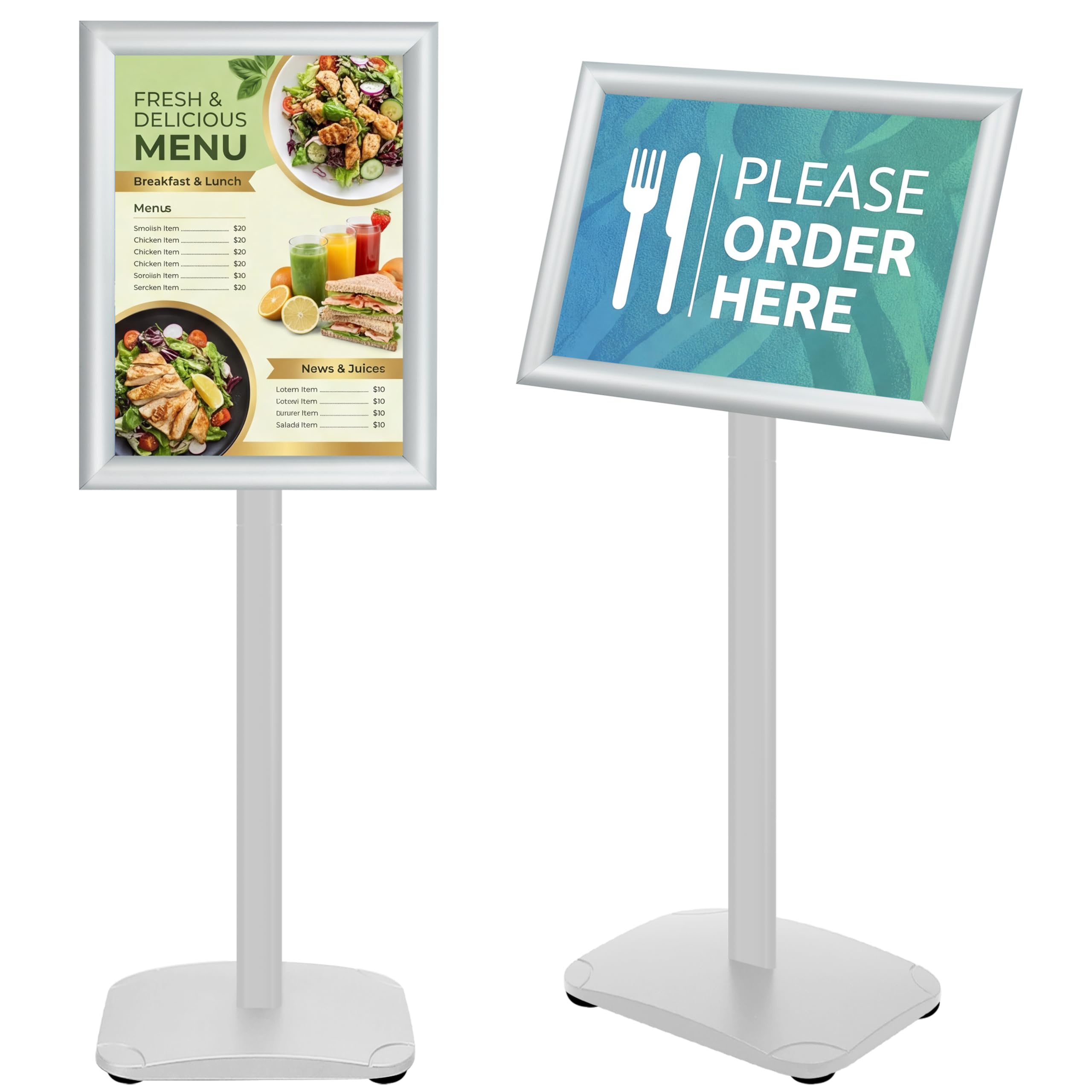Heavy Duty Pedestal Sign Holder Stand 11x17 Inch, Floor Standing Sign Holder wit
