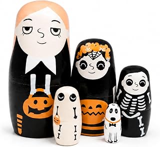 Russian Nesting Dolls Handmade Wooden Matryoshka Set Home Decor Halloween