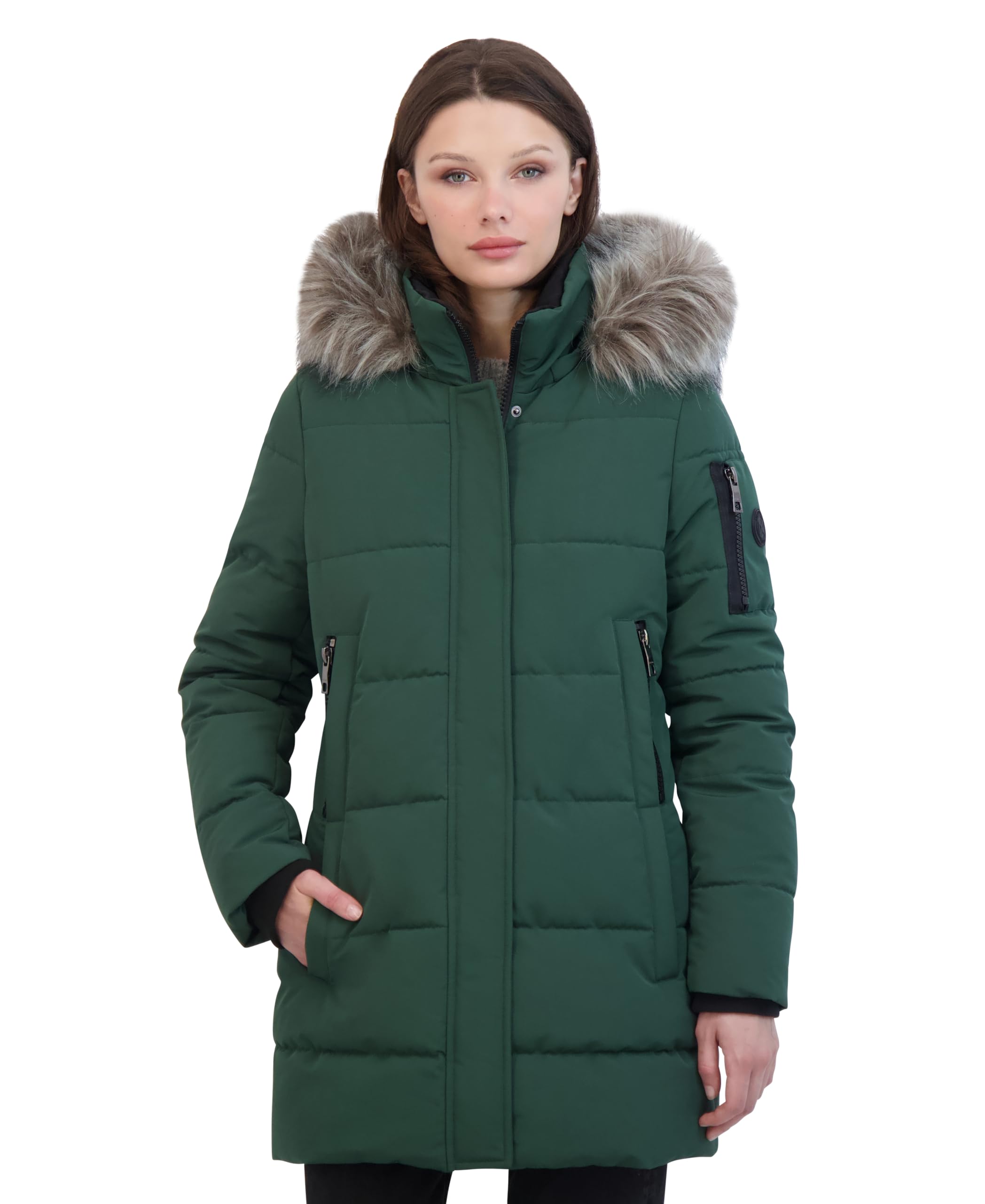 Nautica Women's Soft Mist Heavyweight Puffer Coat