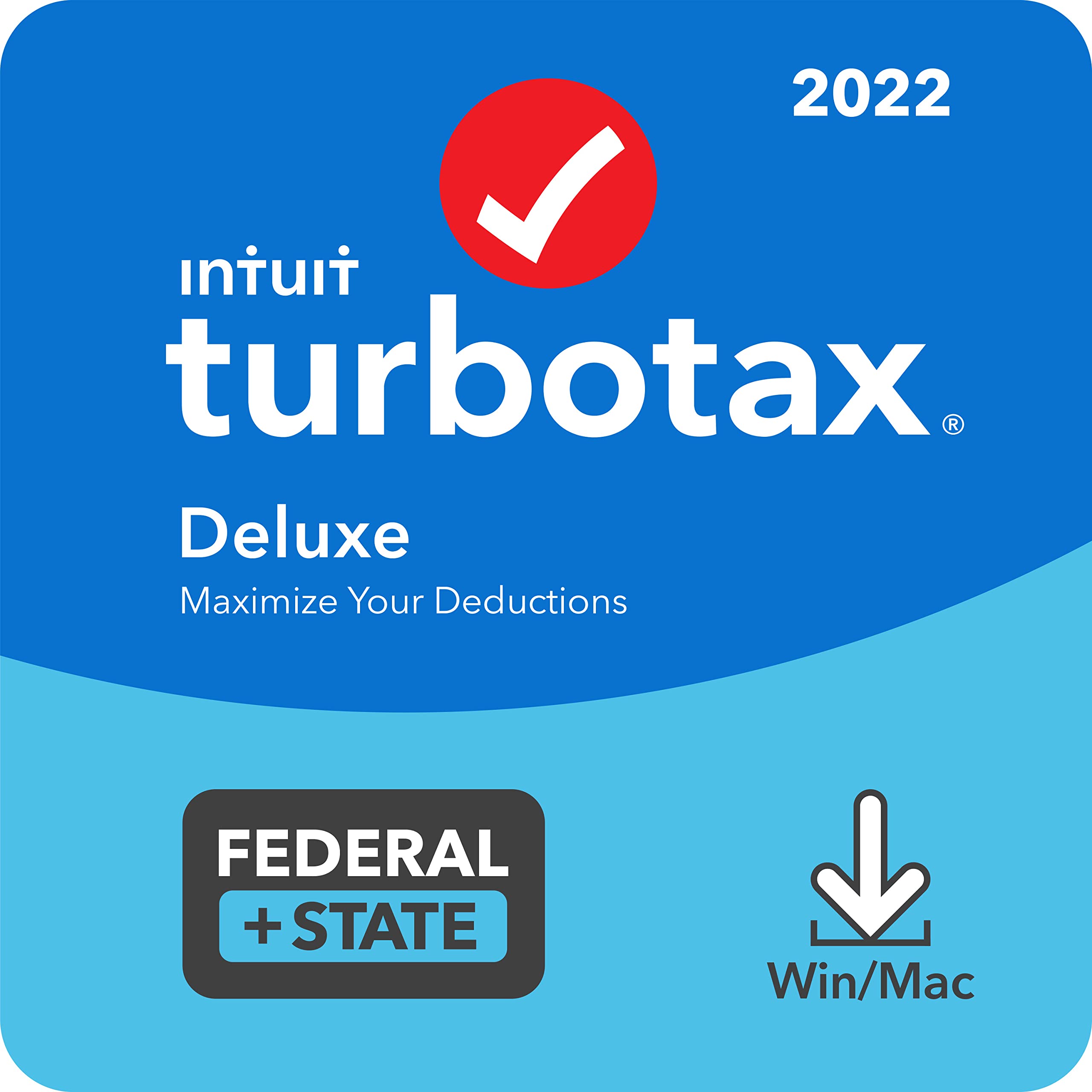 [Old Version] TurboTax Deluxe 2022 Tax Software, Federal and State Tax Return, [