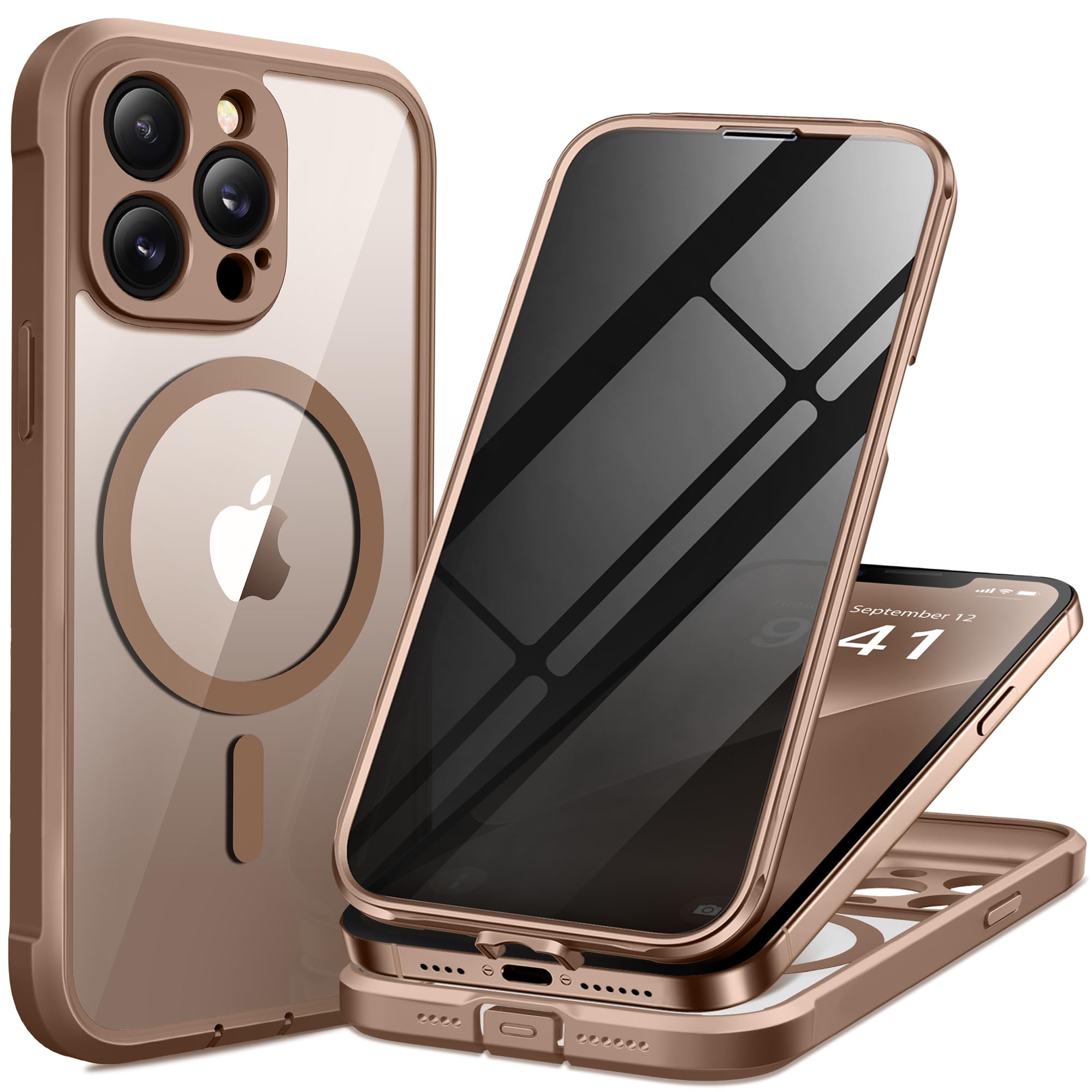 BERFY Custodia magnetica per iPhone 13 Pro Max, compatibile con MagSafe, protezi
