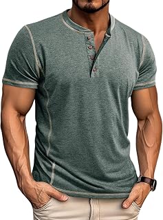 Aulemen Henley Men's Long Sleeve Soft Cotton Shirt