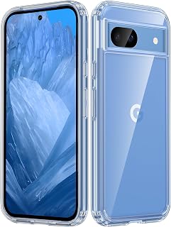 FNTCASE for Google Pixel 8a, Transparent | Military Grade Drop Protection Cover, Slim Phone Cases, Shockproof Bumper