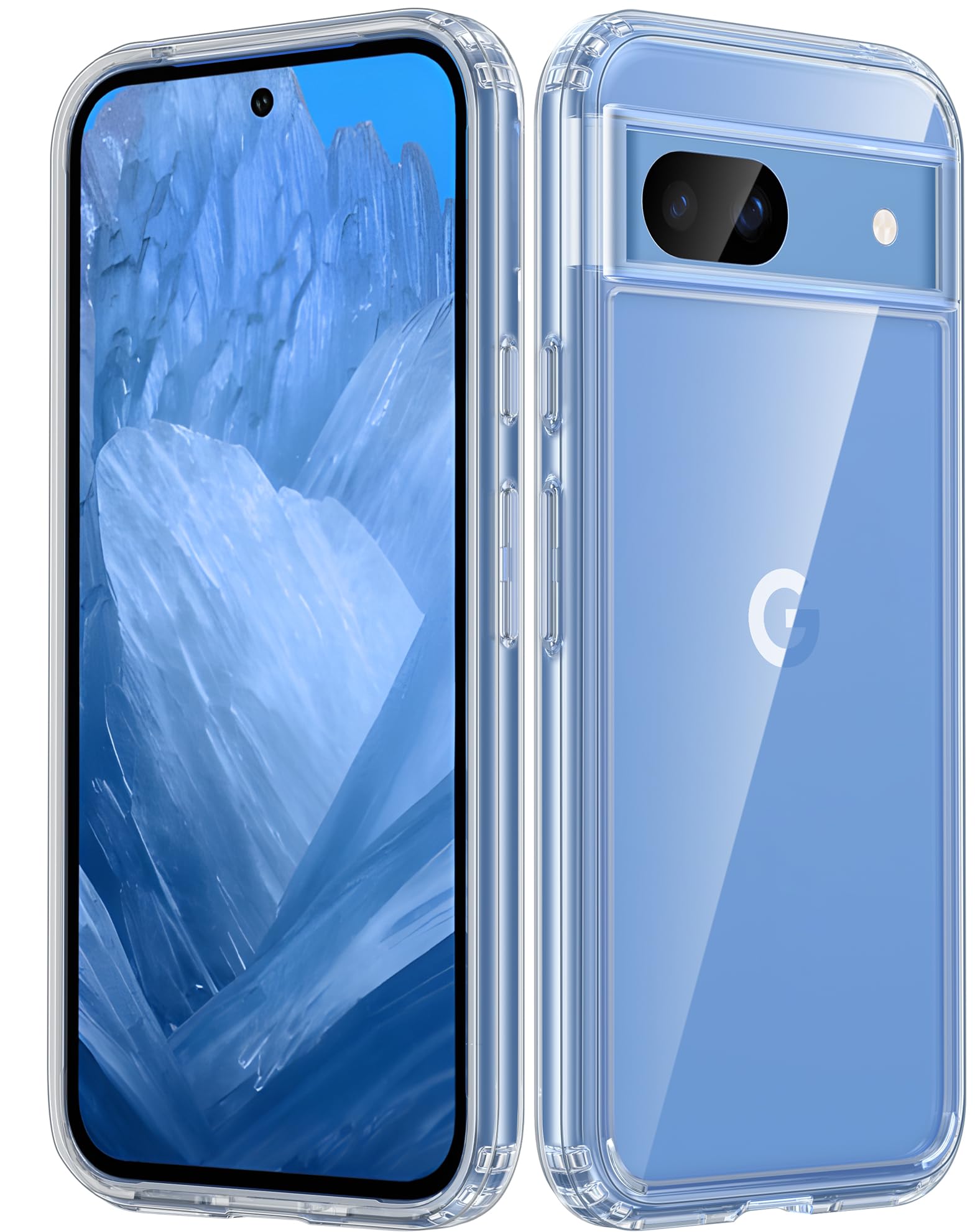 FNTCASE for Google Pixel 8a, Transparent | Military Grade Drop Protection Cover,