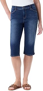 Gloria Vanderbilt Dalia Seam Skimmer Short with Side Slit Vents Standard Shorts for Women