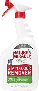 Nature’s Miracle Dog Stain & Odor Remover, Enzymatic Cleaner, 32 oz | Tough on Dog Urine, Feces, Vomit, Drool and Other Organic Stains and Odors, For Multiple Surfaces, Fresh Scent