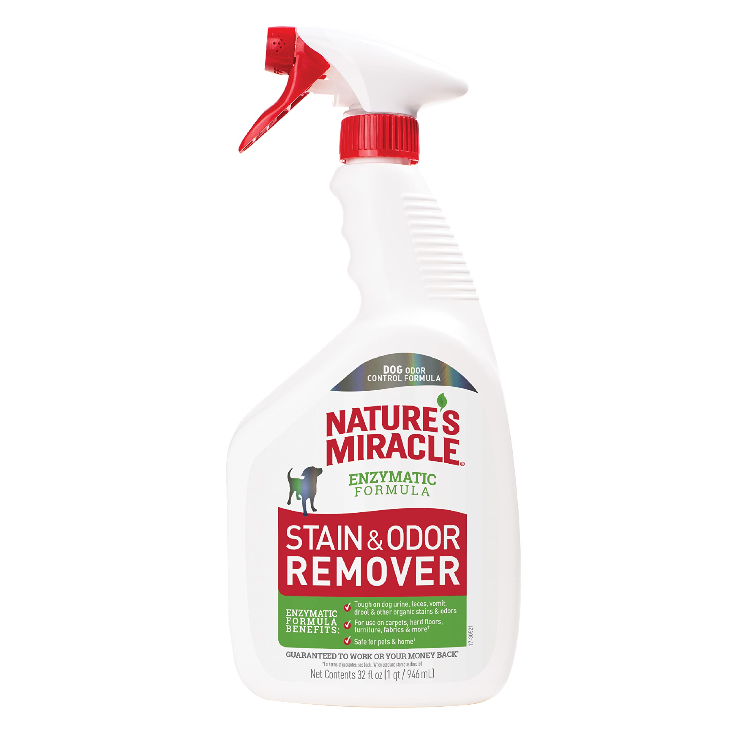 Nature’s Miracle Dog Stain & Odor Remover, Enzymatic Cleaner, 32 oz | Tough on D