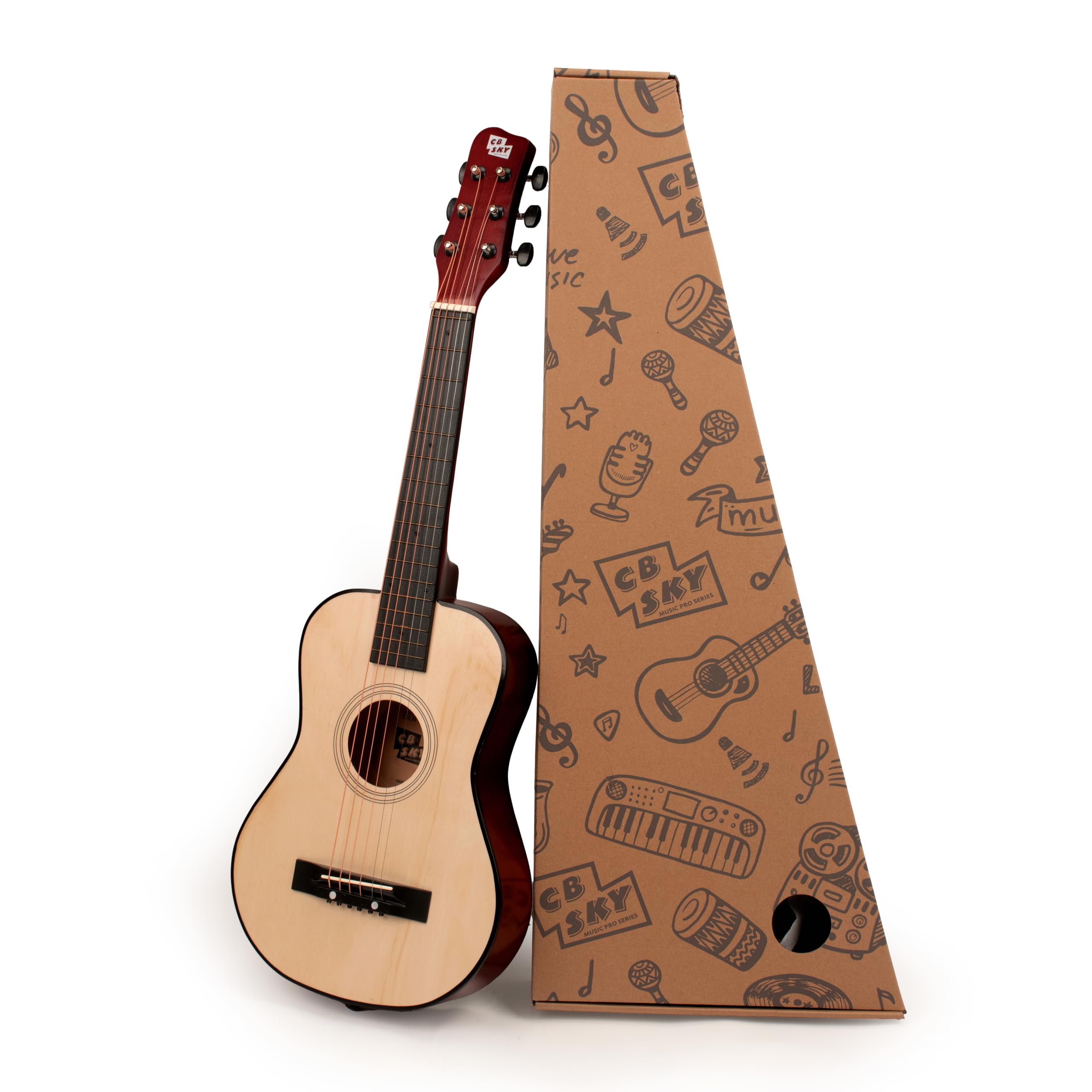 CB SKY 30-inch Junior (Natural)/Student Acoustic Guitar/Beginner/Kids musical in