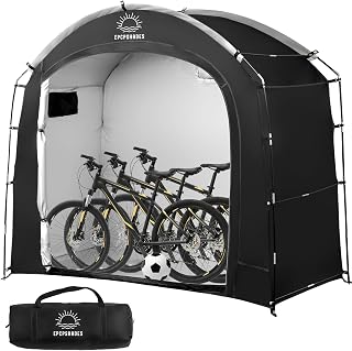 EPCPSHADES Bike Storage Tent sheds for Outdoor,Waterproof Anti-UV Bike Storage Tent Bicycle Motorcycle Shed Shelter Outdoor Backyard Steel Frame PE Cover Zipper, Cabin ZT