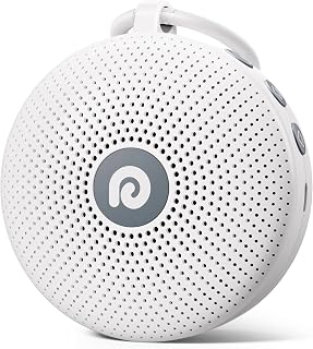 Dreamegg Portable Noise Machine for Baby Adult, Features Powerful Battery, 21 Soothing Sound, Noise Canceling for Office &amp; Sleeping, Sound Therapy for Home, Travel, Registry Gift, Classic White