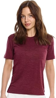 Merino.tech Womens Short Sleeve Tee - 100% Merino Wool Base Layer T Shirt Women