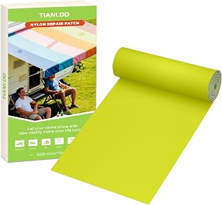 TIANLDD 4x78in Waterproof Repair Tape for Boat Covers,Tents,Tarp,RV Awning，Fabric Repair Tape(Yellow)