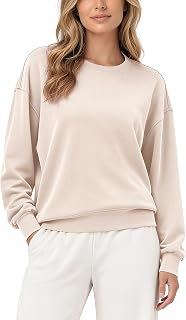ODODOS Modal Soft Oversized Sweatshirts for Women Crew Neck Long Sleeve Relaxed Pullover Tops