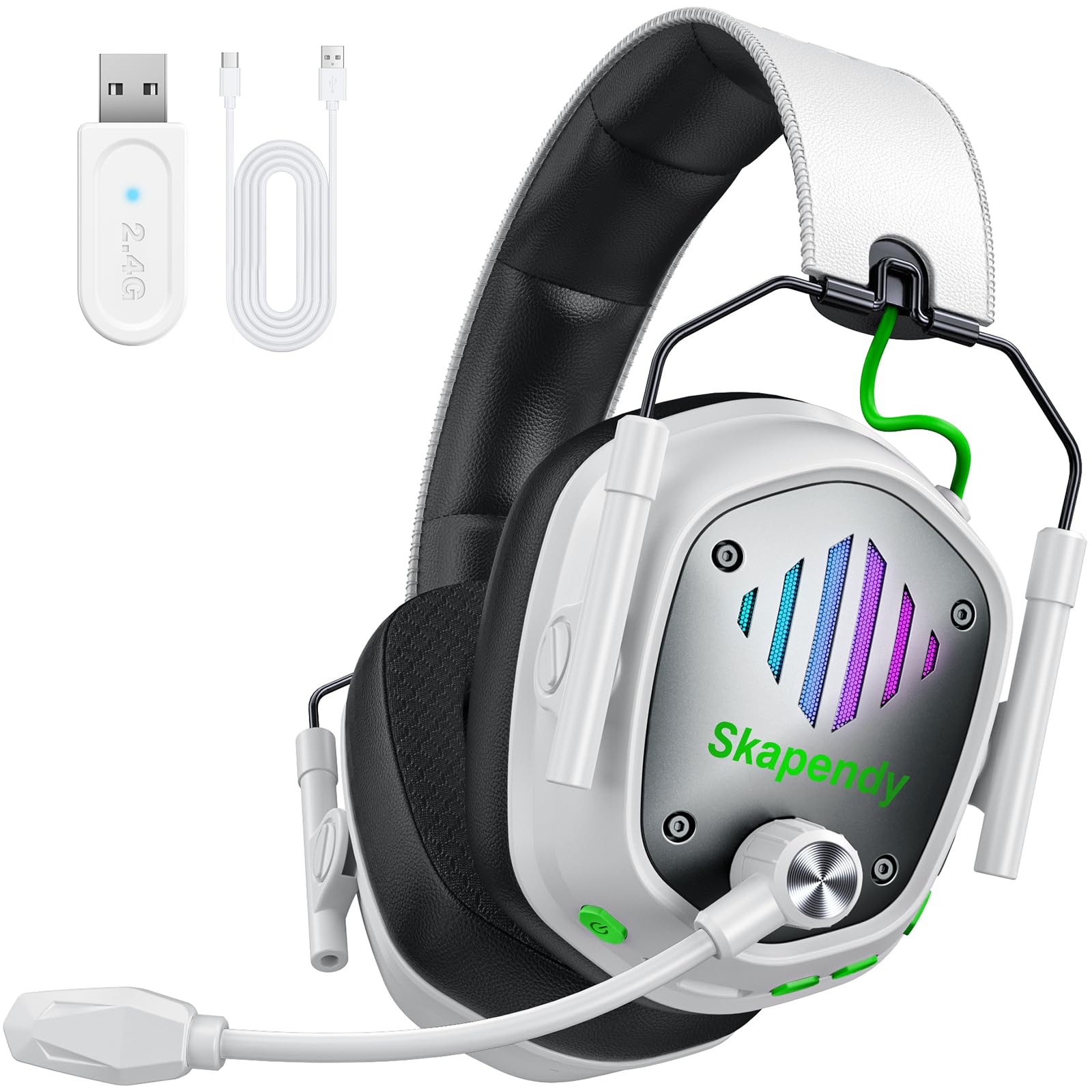 Wireless Gaming Headset for PS5 PS4 PC Switch Mac, 2.4GHz & Bluetooth | ≤20ms Lo