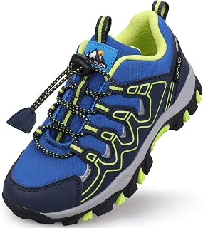 UOVO Tenis para niños y niñas, para senderismo, correr, caminar, caminar, impermeables, antideslizantes, a la moda (niños pequeños/grandes