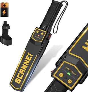 JKUSS Handheld Metal Detector Wand,5 Level Sensitivity Security Wand Metal Detector for Woodworking,Portable Nail Finder Scanner Wood Metal Detector for Log Weapons Sound Vibration Alert Detects