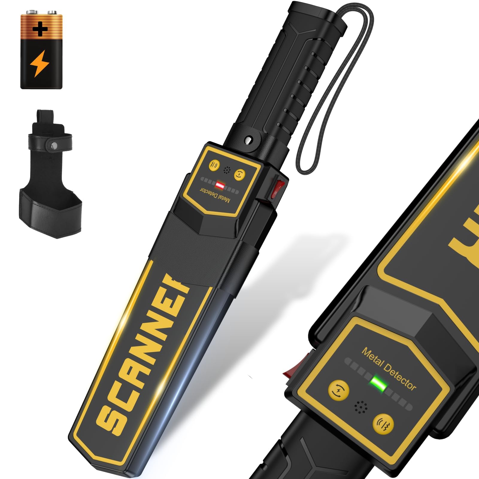 JKUSS Handheld Metal Detector Wand,5 Level Sensitivity Security Wand Metal Detec