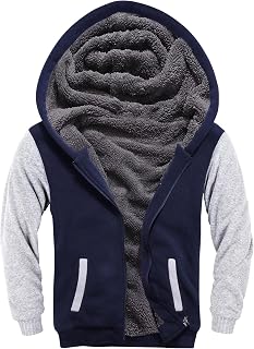 ZITY Boys Zip Up Hoodie Fleece Jacket Kids Sherpa Lined Sweatshirts Outerwear Unisex Warm Winter Coat 6-15 Years Old