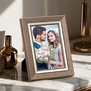 Decorative Picture Frame 5x7 European Style Picture Frame Wall Picture Frame for Home Gallery Horizontal or Vertical Brown