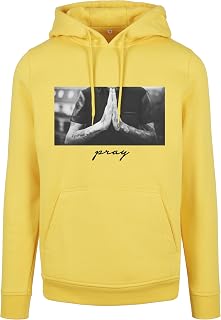 MISTER TEE Men's Hooded Sweatshirt with Kangaroo Pocket, Long Sleeve Sweatshirt with Print, Cotton Fleece Pullover without Zip, Various Colours Available, Sizes XS-5XL