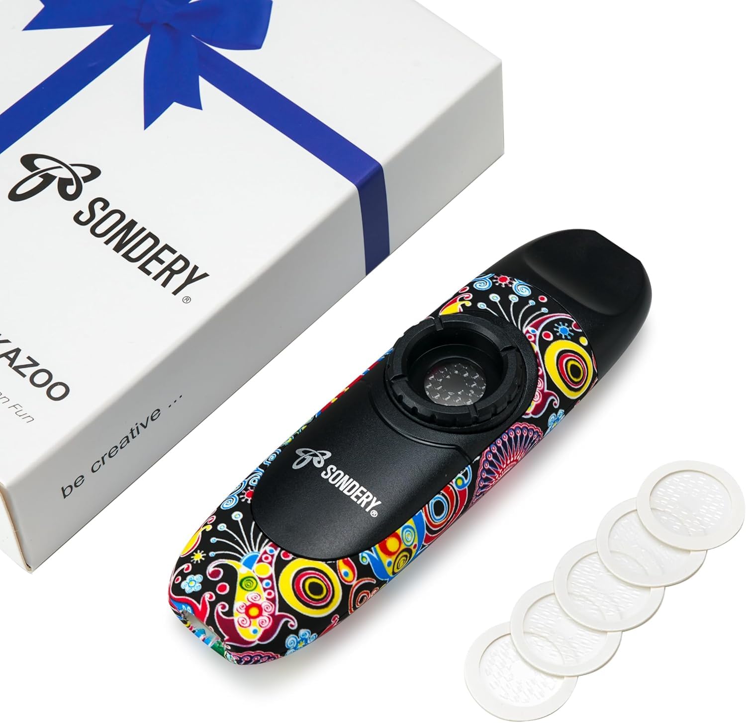 Sondery Professional Kazoo Wind Instrument with 5 Membranes and Lanyard | Lightw