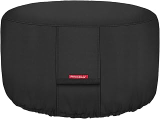 Porch Shield 600D Round Patio Fire Pit Table Cover 32 inch, Black | Waterproof Strong Polyester, All Weather Protection, Fits Outdoor Gas Propane Firepit