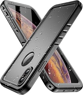 SPORTLINK for iPhone Xs Max Waterproof Case, IP68 Drop Proof Black