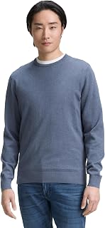 TOM TAILOR Men's Basic Plus Size Sweater with Embroidered Logo