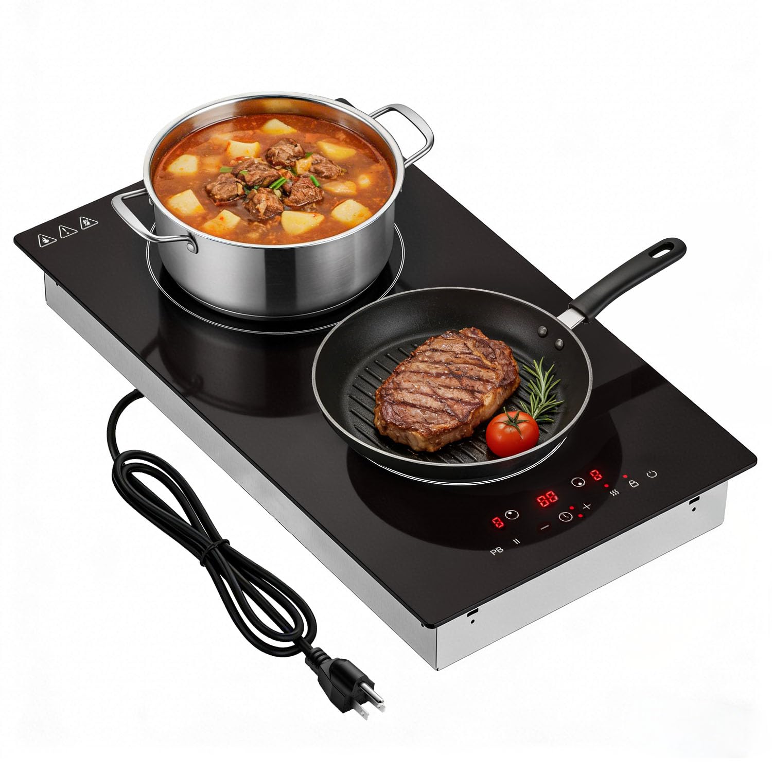Ranein 12 Inch 2 Burner Induction Cooktop, 1800W, 120V | Built-in induction cook