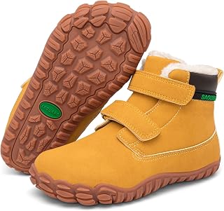 SAGUARO Kids Barefoot Winter Boots Wide Toe Box Zero Drop Minimalist Shoes