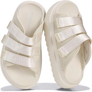 Project Cloud Girls Sandals Lightweight Non Slip Kids Waterproof Plush Soft Insole All Day Comfort (Little Flowy)