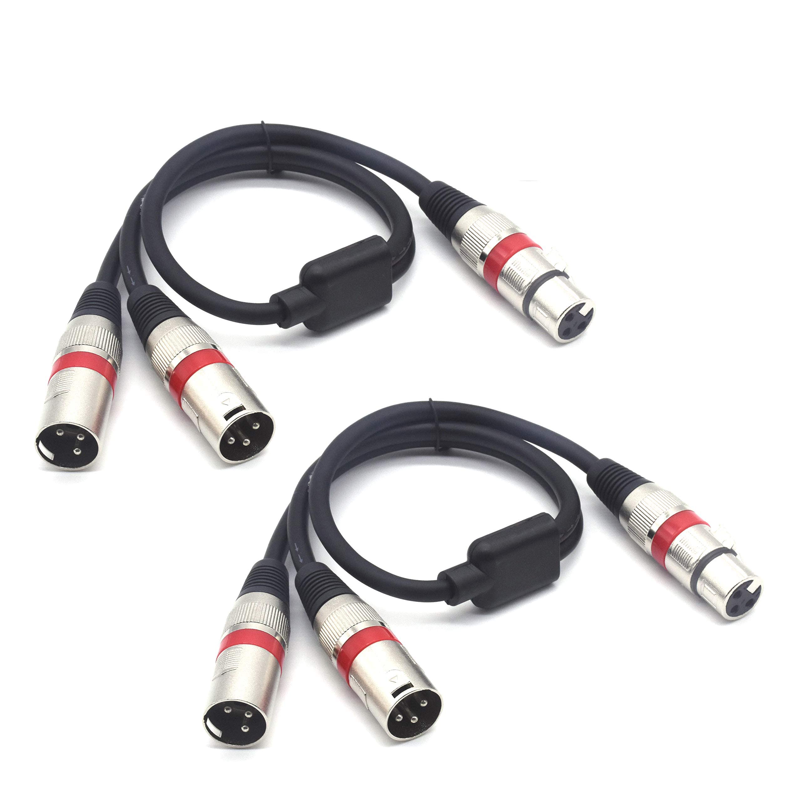 SiYear XLR Splitter Cable - XLR Female to Dual Male 3 Pin Patch Y Cable Balanced