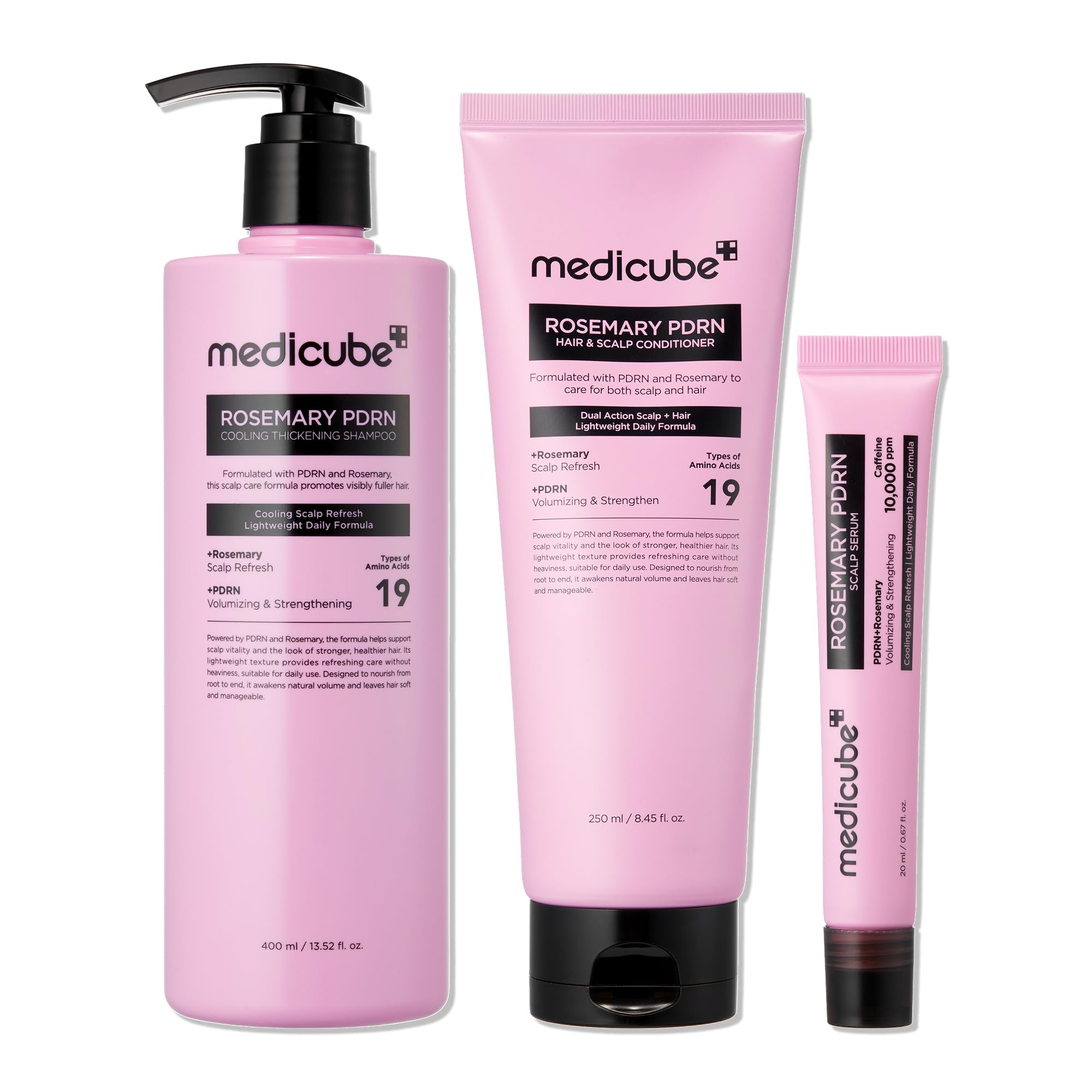 medicube Rosemary PDRN Korean Hair Care Set - Shampoo, Conditioner & Serum | Ami