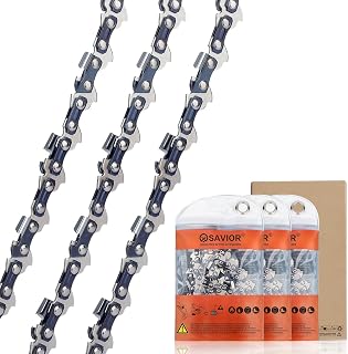 Savior 3 x MS170 Chainsaw Chains 35 cm Compatible with Stihl | 3/8″ LP, 1.00 mm Gauge, 50 Links, for MS162 MSE170C MS180, 3610 000 0050, Low Rebound