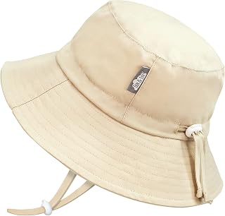 Jan & Jul Sun Protection Baby Bucket Hat (S: 0-6 Months, Sand)