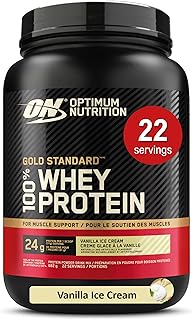 Optimum Nutrition Gold Standard 100% Whey Protein Powder, 670g - Vanilla Ice Cream - 22 servings (packaging may vary)